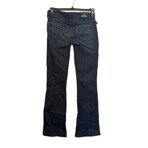 Rock & Republic Bootcut Jeans Womens Size 26 Dark Wash Embroidered Back Pockets